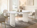 Mirion Spisebord uttrekkbart 160-236 cm - beige / hvit marmor