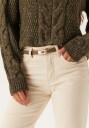 Latalia Leather Belt With Turn Lock