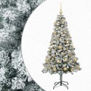 vidaXL Kunstig juletre med kuler 120 cm 150 LED-lys Varmhvit