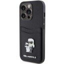 Karl Lagerfeld Saffiano Mobildeksel med Kortholder for iPhone 15 Pro Svart