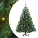  Kunstig juletre med 150 LED med stativ grønn 150 cm PE og PVC
