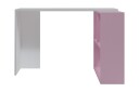 Skrivebord Cankat 120 cm med Oppbevaringshyller   Hvit/Rosa