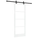 vidaXL Skyvedør med Utstyr Sett "ORKDAL" Hvit Solid Tre & Glass