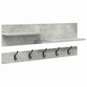  Vegghengt kleshenger Betonggrå 90 x 15 x 36 cm Konstruert tre