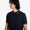 T skjorte FRED PERRY Twin Tipped Fred Perry Shirt Nvy/ Swht/ Bntred L Navy Snow white