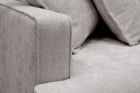 Rossita Lyx 4 seters Høyrevendt L formet Extra Dyp Sjeselongsofa i Chenille   Grå/Brun Chenille