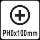 Yato PH0 Magnetisk Stjerneskrutrekker 100mm for Håndverktøy