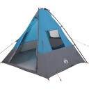 Tipi telt med tak med lagring Blå 383 x 338 x 217 cm taft