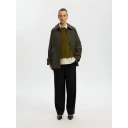 Selected Slwwilma Waxed Jacket Noos   Khaki green   42