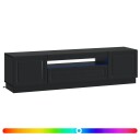 vidaXL LED TV skap Svart Konstruert tre