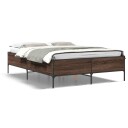  Sengeramme brun eik 120x200 cm konstruert tre og metall 8721102609961