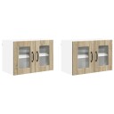 vidaXL Vegghylle PORTO 2 pcs Sonoma eik 60 x 31 x 40 cm Konstruert tre