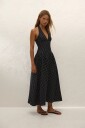 Faithfull The Brand La Cala Midi Dress   Black   S