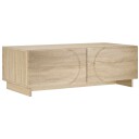 vidaXL Kaffebord Sonoma eik 102 x 50,5 x 35 cm Konstruert tre