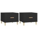 vidaXL Salongbord 2 stk svart 50x50x40 cm konstruert tre
