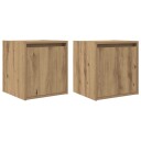  Veggmonterte nattbord 2 stk artisan eik 38x34x40 cm
