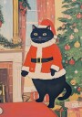 Christmas Cat Poster Plakat / 40x50cm