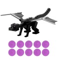 Minecraft Ender Dragon Action Figur med 20" Vinger og 10 Disker - Svart