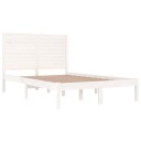 vidaXL Sengeramme hvit heltre 135x190 cm 4FT6 Double 8720287033349