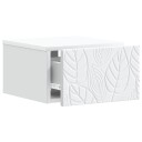  Vegghengt Sidebord Hvit 34,5 x 33 x 20 cm Konstruert tre