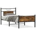  Sengeramme uten madrass røkt eik 80x200 cm konstruert tre 4106917