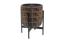 Wicker Blomsterkrukke på stativ 30x30xH38 cm Lysebrun  