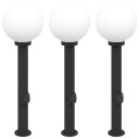 vidaXL Pullertlamper med stikkontakt 3 stk 80 cm svart IP44