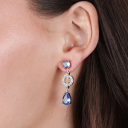 Snö Of Sweden Callie Crystal Ear Gold Light Blue Onesize