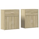  Skjenker 2 sonoma eik 60x31x70 cm konstruert tre 8721102594304