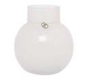 Glassvase Rund Ø 13 x 14 cm Glass Hvit