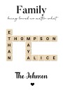 Connected Hearts A Family Name Puzzle of Love Plakat Plakat / 70x100cm