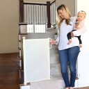 Grindgjerde rullegardin 180 cm sikkerhetsbarriere for trapper og dører ECOTOYS Beige