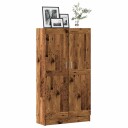 Bokhylle gammelt tre 82,5x30,5x150 cm konstruert tre
