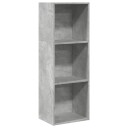 Bokhylle betonggrå 40x30x114 cm konstruert tre