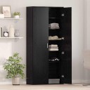  Highboard Svart eik 80 x 35 x 180 cm Konstruert tre