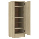 vidaXL Skoskap sonoma eik 32x35x92 cm sponplate