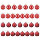 vidaXL Juleballsett 30 stk. Rød 6 cm Polystyren