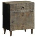  Nattbord lysegrå 50x33x60 cm heltre mango 8721158448934