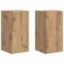  TV Veggskap Veggmontert 2 pcs Kunstnerisk Eik 30 x 31 x 60 cm