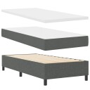  Box Spring Seng med Madrass & Benk Mørkegrå 90x190 cm Stoff