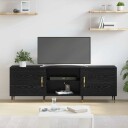  TV skap Svart eik 150 x 30 x 50 cm Konstruert tre