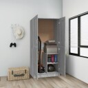 vidaXL Garderobe grå sonoma 82,5x51,5x180 cm konstruert tre