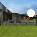 vidaXL Gabionkurv u form galvanisert stål 570x20x100 cm