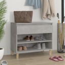 vidaXL Skoskap betonggr? 70x36x60 cm konstruert tre