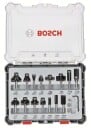 Bosch 15 Delt Fresejernsett for Tre med 6 Mm Skaft og Bæretaske
