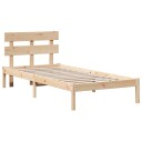  Sengestamme med hodegjerde Brun 75 x 190 cm Massivt furutre