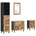 vidaXL Baderomsskapsett 4 stk. Naturlig 38 x 33 x 160 cm