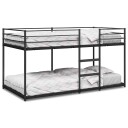  Køyeseng uten madrass svart 90x190 cm stål 8721158511980