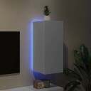 vidaXL Vegghengt TV-benk med LED hvit 30,5x35x70 cm 8721012258167