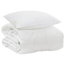 vidaXL Helårs Duvet med pute 2 stk. Hvit Mikrofiber